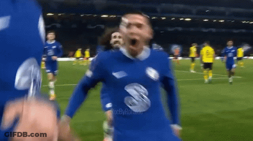 Soccer Player In Blue Jersey Number 8 GIF