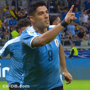 Soccer Player In Blue Jersey Number 9 GIF