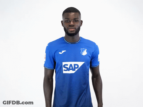 Soccer Player In Blue Jersey Number 9 GIF