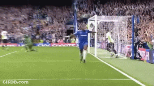 Soccer Player In Blue Jersey Running GIF