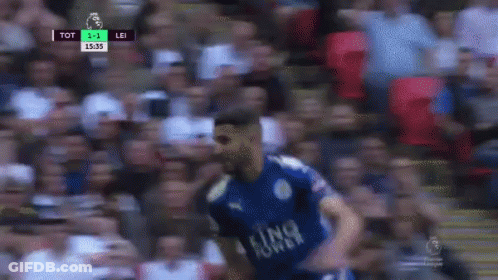 Soccer Player In Blue Jersey Running GIF