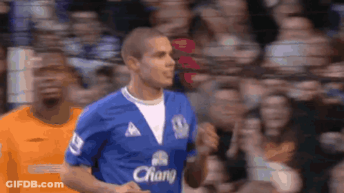 Soccer Player In Blue Jersey Saying Chang GIF