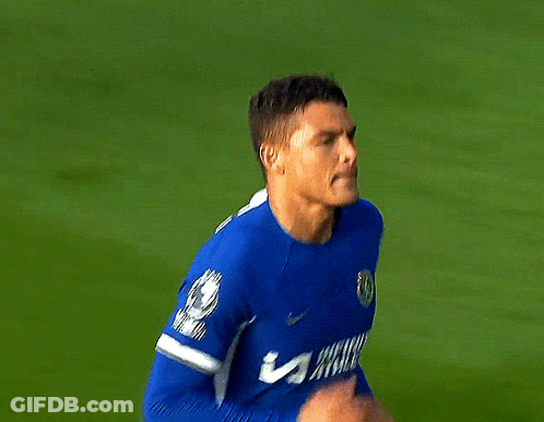 Soccer Player In Blue Jersey Saying Ultimate GIF
