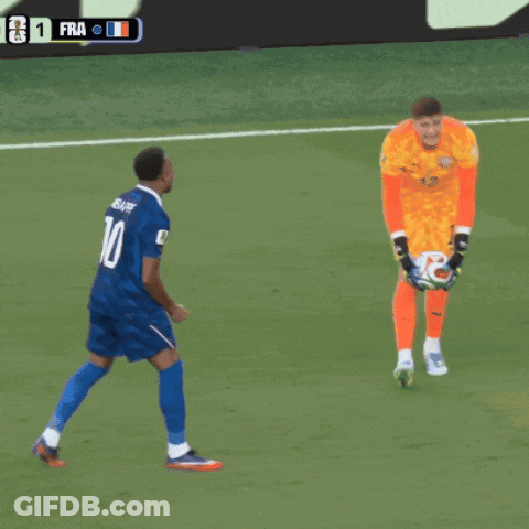 Soccer Player In Blue Jersey Screaming GIF