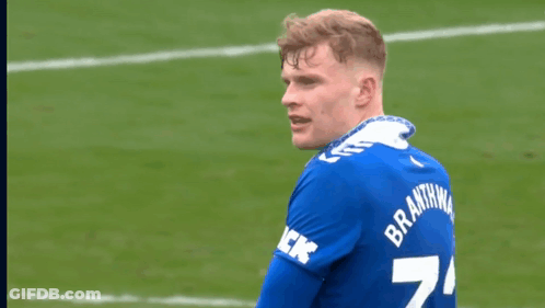 Soccer Player In Blue Jersey Stake GIF