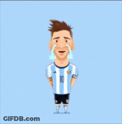 Soccer Player In Blue Rakuten Jersey Arms Outstretched GIF