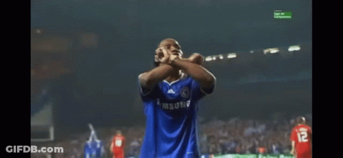 Soccer Player In Blue Samsung Shirt GIF