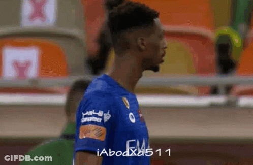 Soccer Player In Blue Shirt Emirates GIF