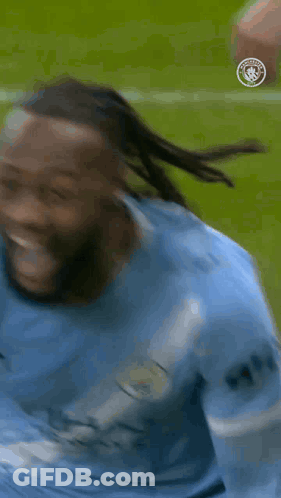 Soccer Player In Blue Shirt GIF