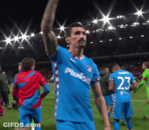 Soccer Player In Blue Shirt Number 23 GIF
