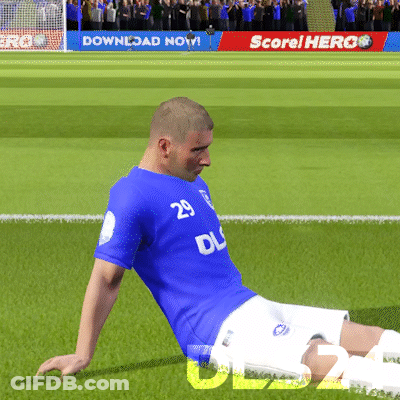 Soccer Player In Blue Shirt Number 29 GIF