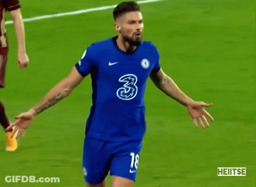 Soccer Player In Blue Shirt Number 3 GIF