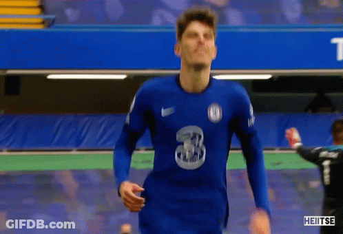 Soccer Player In Blue Shirt Number 3 Running GIF