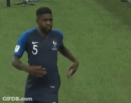 Soccer Player In Blue Shirt Number 5 GIF