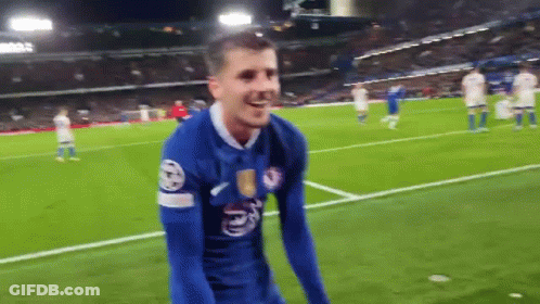Soccer Player In Blue Shirt On Field GIF