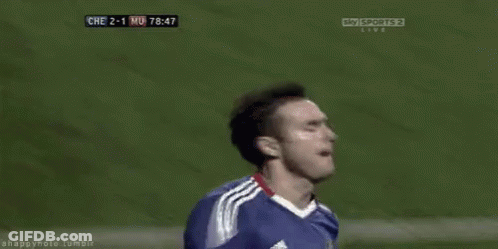 Soccer Player In Blue Shirt Running GIF
