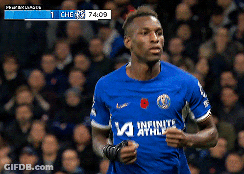 Soccer Player In Blue Shirt Saying Infinite Athlet GIF
