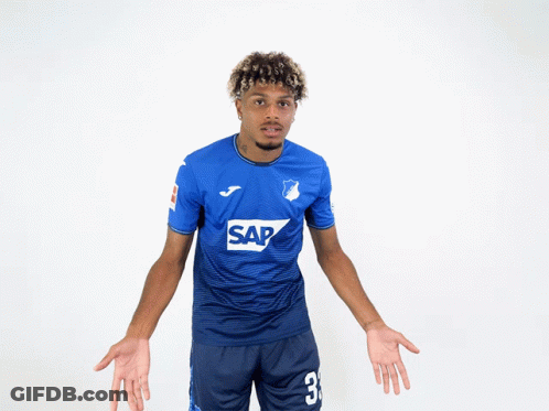 Soccer Player In Blue Shirt Saying SAP GIF