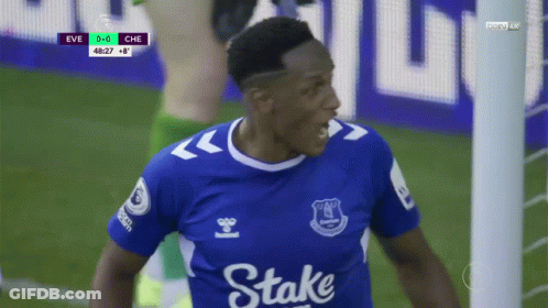 Soccer Player In Blue Shirt Saying Stake GIF