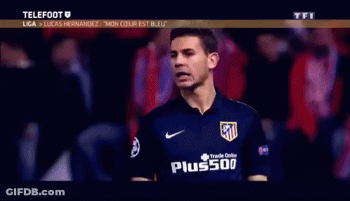 Soccer Player In Blue Shirt Saying Trade Online GIF