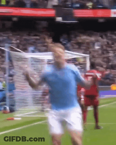 Soccer Player In Blue Shirt GIF