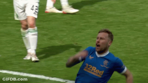 Soccer Player In Blue Shirt With 32Red GIF
