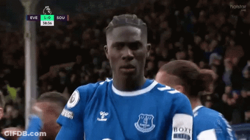 Soccer Player In Blue Shirt With Box GIF