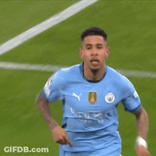 Soccer Player In Blue Shirt With Number 25 GIF