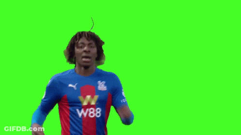 Soccer Player In Blue Shirt With W88 GIF