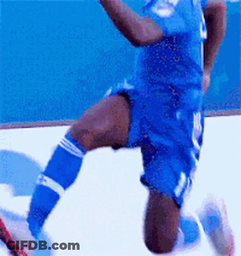 Soccer Player In Blue Shorts Number 20 GIF