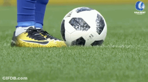 Soccer Player In Blue Socks Kicking Ball GIF