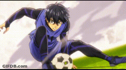 Soccer Player In Blue Uniform Kicking Ball GIF