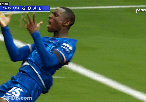 Soccer Player In Blue Uniform Number 22 GIF