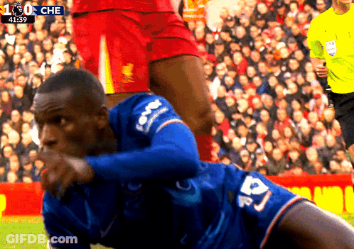 Soccer Player In Blue Uniform Number 9 GIF