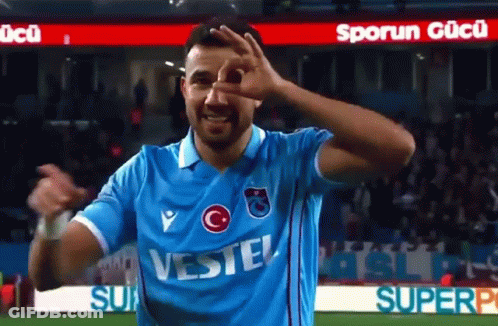 Soccer Player In Blue Vestel Jersey Making Funny Face GIF