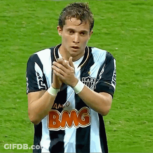 Soccer Player In BMG Jersey Applauding GIF