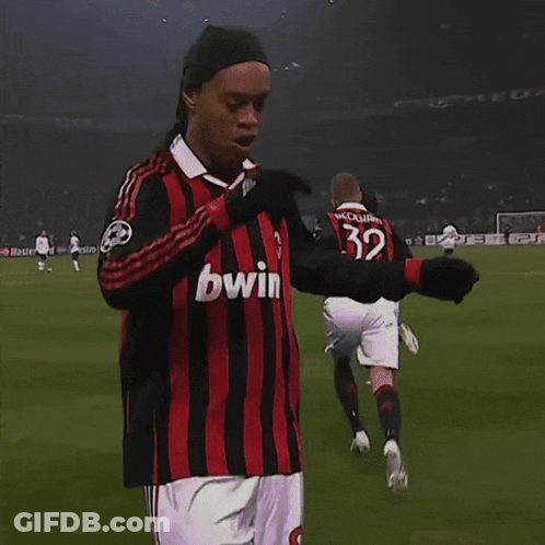 Soccer Player In Bwin Jersey GIF