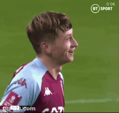 Soccer Player In Cazo Jersey Smiles GIF