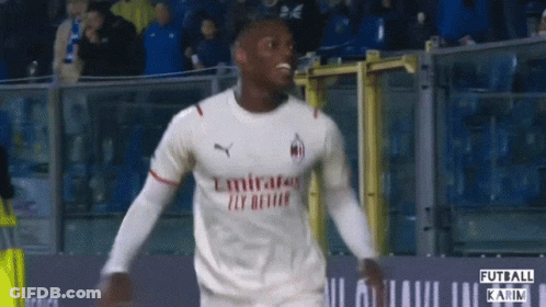 Soccer Player In Emirates Fly Better Jersey Celebrates GIF