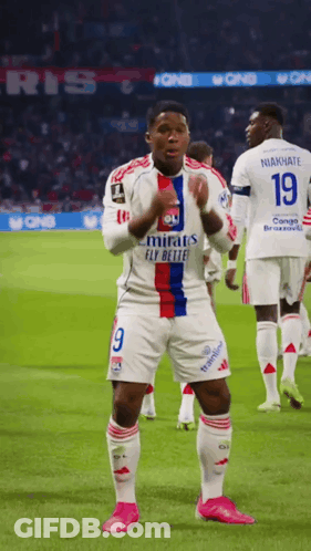 Soccer Player In Emirates Fly Better Jersey GIF