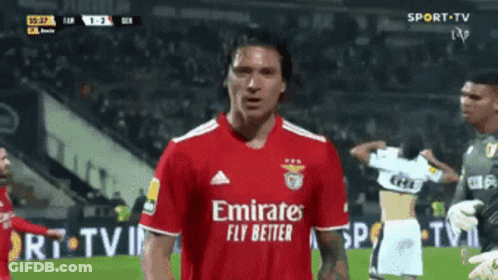 Soccer Player In Emirates Fly Better Shirt GIF