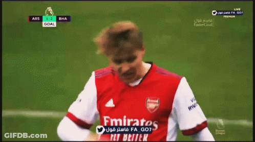 Soccer Player In Emirates Fly Better Shirt GIF