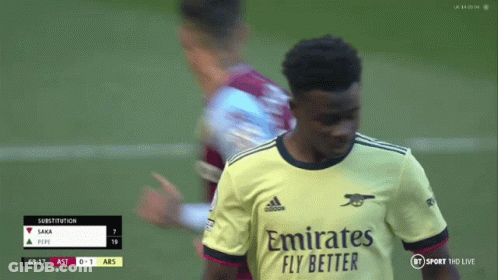 Soccer Player In Emirates Jersey GIF