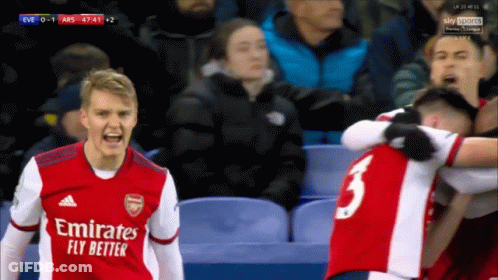 Soccer Player In Emirates Jersey GIF
