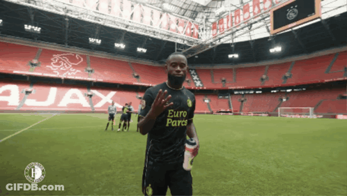 Soccer Player In Euro Parcs Jersey On Field GIF
