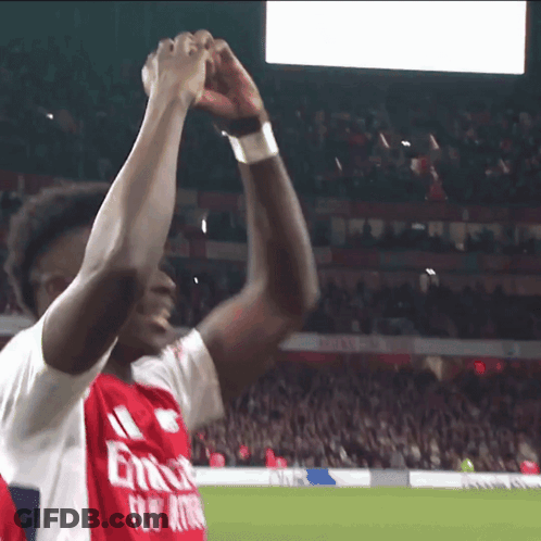 Soccer Player In Fly Emirates Jersey GIF
