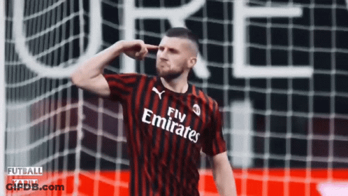 Soccer Player In Fly Emirates Jersey Celebrates Goal GIF