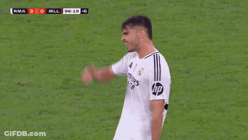 Soccer Player In Fly Emirates Jersey Celebrates GIF