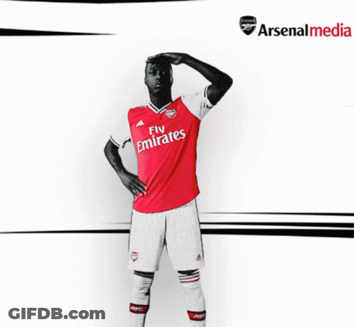 Soccer Player In Fly Emirates Jersey In Front Of Arsenal Media GIF