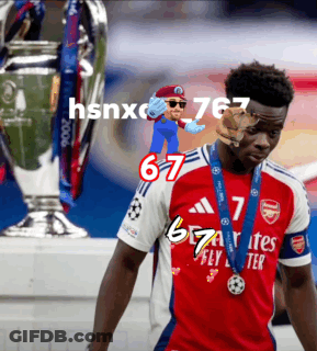 Soccer Player In Fly Emirates Jersey GIF